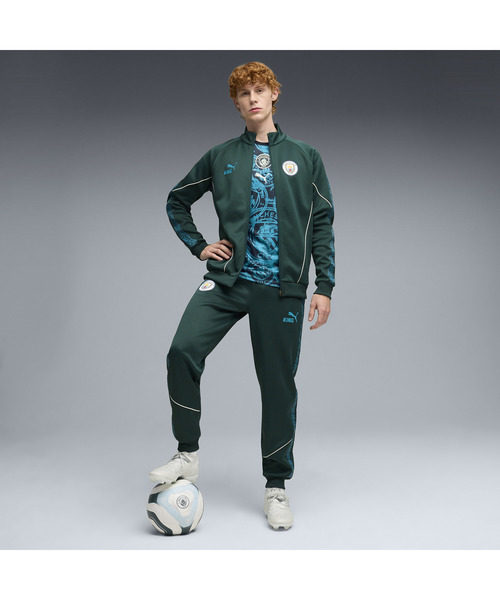 PUMA（プーマ）の「PUMA プーマ メンズ マンチェスターシティ FC キング アンセム パンツ（その他パンツ・メンズ・グリーン系その他/グレー系その他・MEDIUM/SMALL/LARGE/X-LARGE/X-SMALL）」の4枚目の写真