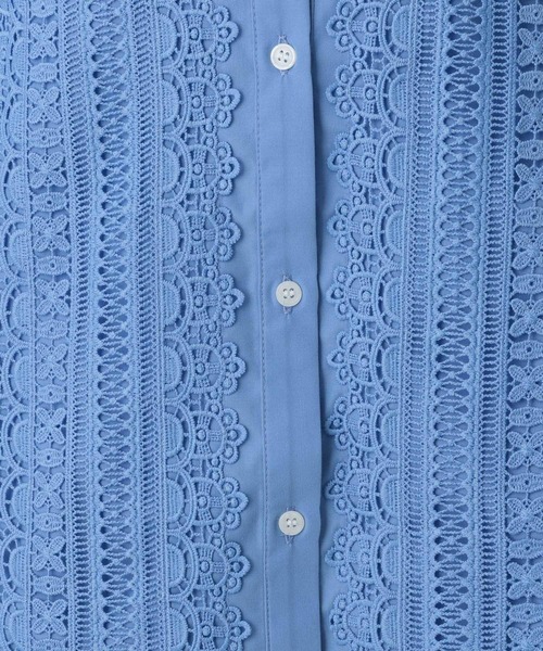 GLOBAL WORK(グローバルワーク)の「MATINEE LINE/フロントレースシャツ/632534(シャツ/ブラウス・レディース・ブラック/ブルー系その他/ホワイト系その他2・MEDIUM/LARGE)」の11枚目の写真