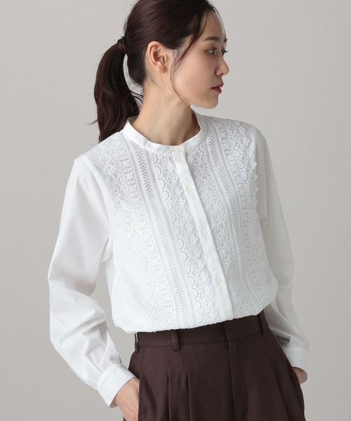 GLOBAL WORK(グローバルワーク)の「MATINEE LINE/フロントレースシャツ/632534(シャツ/ブラウス・レディース・ブラック/ブルー系その他/ホワイト系その他2・MEDIUM/LARGE)」の15枚目の写真