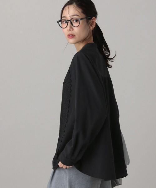 GLOBAL WORK(グローバルワーク)の「MATINEE LINE/フロントレースシャツ/632534(シャツ/ブラウス・レディース・ブラック/ブルー系その他/ホワイト系その他2・MEDIUM/LARGE)」の20枚目の写真