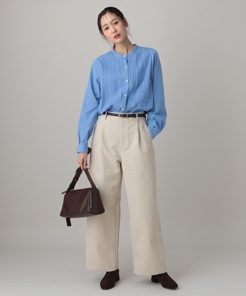 GLOBAL WORK(グローバルワーク)の「MATINEE LINE/フロントレースシャツ/632534(シャツ/ブラウス・レディース・ブラック/ブルー系その他/ホワイト系その他2・MEDIUM/LARGE)」の22枚目の写真