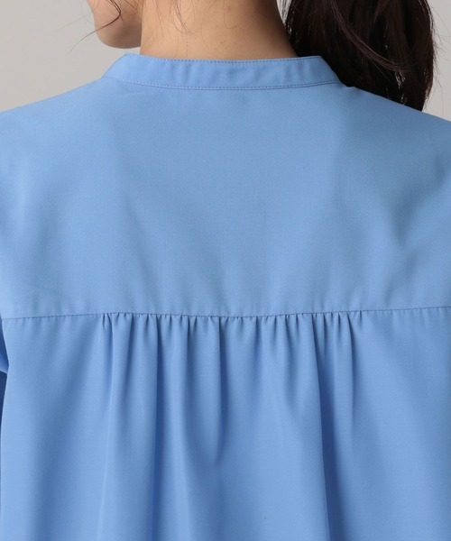 GLOBAL WORK(グローバルワーク)の「MATINEE LINE/フロントレースシャツ/632534(シャツ/ブラウス・レディース・ブラック/ブルー系その他/ホワイト系その他2・MEDIUM/LARGE)」の6枚目の写真