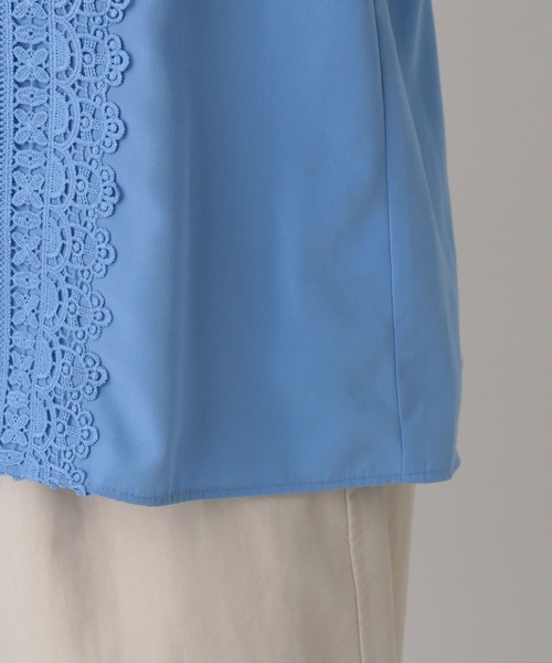 GLOBAL WORK(グローバルワーク)の「MATINEE LINE/フロントレースシャツ/632534(シャツ/ブラウス・レディース・ブラック/ブルー系その他/ホワイト系その他2・MEDIUM/LARGE)」の8枚目の写真