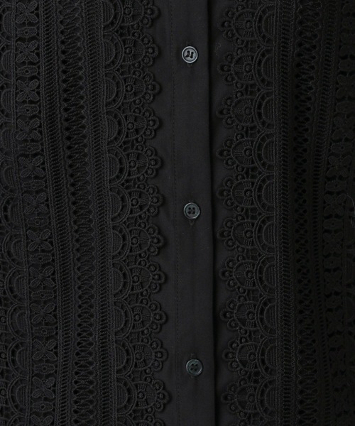 GLOBAL WORK(グローバルワーク)の「MATINEE LINE/フロントレースシャツ/632534(シャツ/ブラウス・レディース・ブラック/ブルー系その他/ホワイト系その他2・MEDIUM/LARGE)」の10枚目の写真