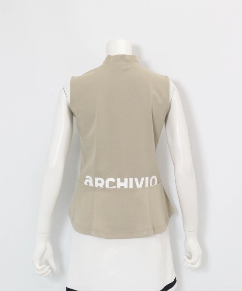 archivio(アルチビオ)の「<LADIES>バックロゴUV速乾ノースリプルオーバー(タンクトップ・レディース・ベージュ/ブラック/ホワイト/ピンク・L/M/S)」の8枚目の写真