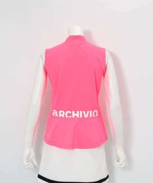 archivio(アルチビオ)の「<LADIES>バックロゴUV速乾ノースリプルオーバー(タンクトップ・レディース・ベージュ/ブラック/ホワイト/ピンク・L/M/S)」の10枚目の写真