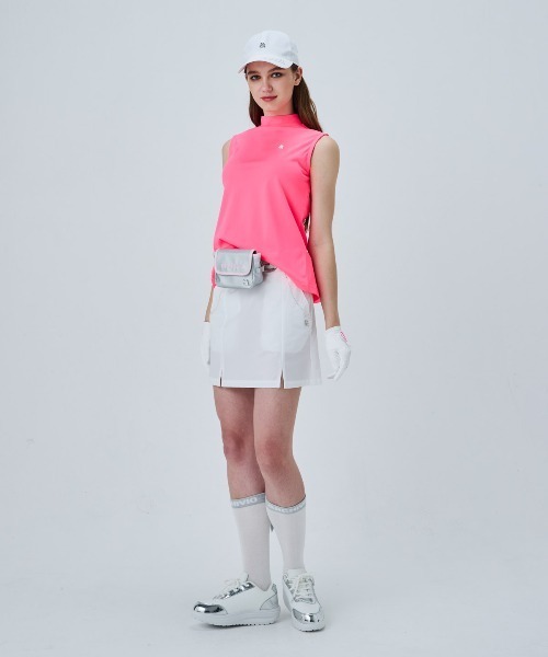 archivio(アルチビオ)の「<LADIES>バックロゴUV速乾ノースリプルオーバー(タンクトップ・レディース・ベージュ/ブラック/ホワイト/ピンク・L/M/S)」の16枚目の写真