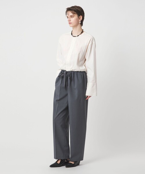 ASTRAET（アストラット）の「＜ASTRAET＞ジップ ノーカラーブラウス（シャツ/ブラウス・レディース・ブラック/ホワイト・FREE）」の4枚目の写真