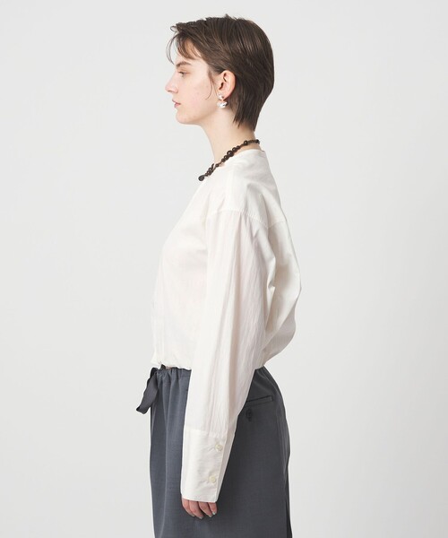 ASTRAET（アストラット）の「＜ASTRAET＞ジップ ノーカラーブラウス（シャツ/ブラウス・レディース・ブラック/ホワイト・FREE）」の7枚目の写真