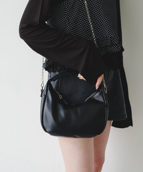 Kastane(カスタネ)の「【2026SSカタログ/500mlペットボトル収納可】ワンハンドル2WAYバッグ(ハンドバッグ・レディース・レモンイエロー/ブラック/ブルー系その他・FREE)」の12枚目の写真