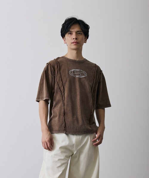 improves（インプローブス）の「オーバルロゴ 半袖 グランジ Tシャツ（Tシャツ/カットソー・メンズ・ブラウン/ブラック・X-LARGE/LARGE/MEDIUM/SMALL）」の2枚目の写真