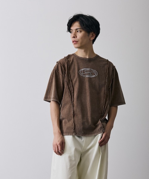 improves（インプローブス）の「オーバルロゴ 半袖 グランジ Tシャツ（Tシャツ/カットソー・メンズ・ブラウン/ブラック・X-LARGE/LARGE/MEDIUM/SMALL）」の20枚目の写真