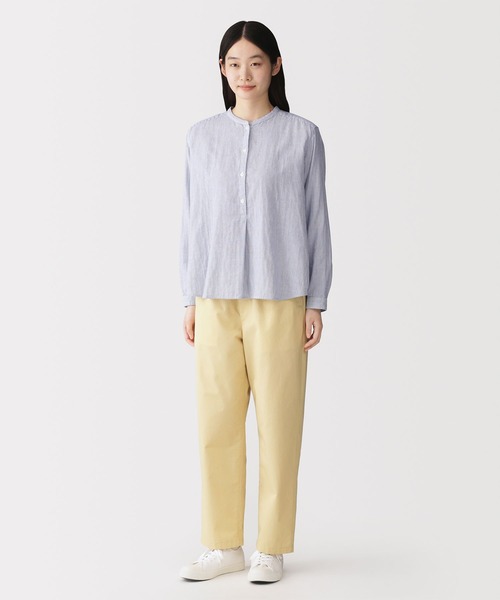 無印良品（ムジルシリョウヒン）の「婦人　洗いざらし　コットンイージーテーパードパンツ（その他パンツ・レディース・ブラック/アイボリー/イエロー・XL/L/M/S）」の5枚目の写真