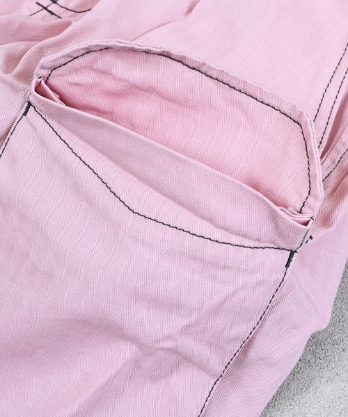 MARKEY'S(マーキーズ)の「ヘリンボンツイルミリタリーパンツ(カーゴパンツ・キッズ・ネイビー/ライトピンク・100/140/130/120/110/90/150)」の16枚目の写真