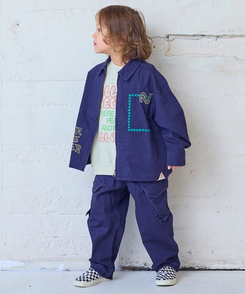 MARKEY'S(マーキーズ)の「ヘリンボンツイルミリタリーパンツ(カーゴパンツ・キッズ・ネイビー/ライトピンク・100/140/130/120/110/90/150)」の11枚目の写真