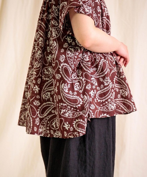 Brocante（ブロカント）の「[Brocante / ブロカント] インドプリント(ペイズリー) フロンセシャツ（シャツ/ブラウス・レディース・ブラック系その他/ブラウン系その他・2）」の10枚目の写真