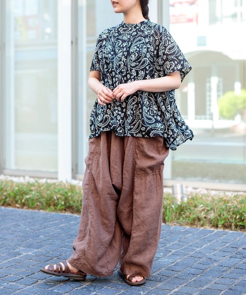 Brocante（ブロカント）の「[Brocante / ブロカント] インドプリント(ペイズリー) フロンセシャツ（シャツ/ブラウス・レディース・ブラック系その他/ブラウン系その他・2）」の22枚目の写真