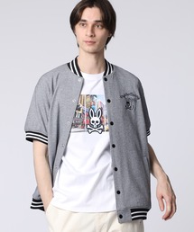 Psycho Bunny（サイコバニー）の「2WAYバックメッシュ 半袖バーシティジャケット（ブルゾン）」