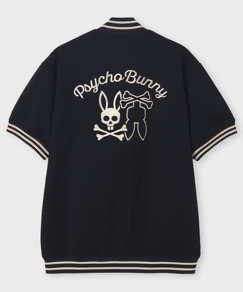Psycho Bunny(サイコバニー)の「2WAYバックメッシュ 半袖バーシティジャケット(ブルゾン・メンズ・ライトグレー/ライトベージュ/ブラック・MEDIUM/X-LARGE/LARGE)」の9枚目の写真