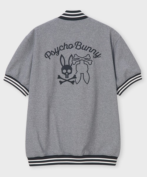 Psycho Bunny(サイコバニー)の「2WAYバックメッシュ 半袖バーシティジャケット(ブルゾン・メンズ・ライトグレー/ライトベージュ/ブラック・MEDIUM/X-LARGE/LARGE)」の14枚目の写真