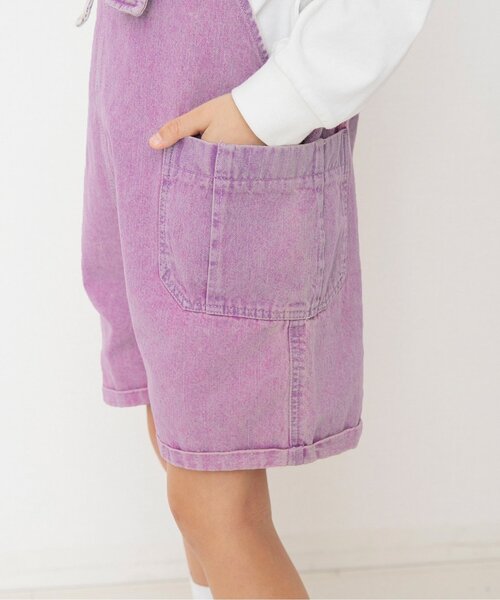 BREEZE（ブリーズ）の「デニムサロペット（サロペット/オーバーオール・キッズ・ピンク/サックスブルー・130/100/90/80/120/110）」の6枚目の写真