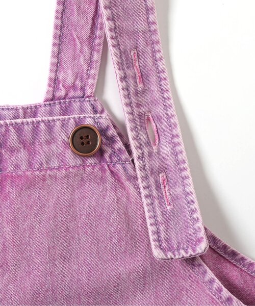 BREEZE（ブリーズ）の「デニムサロペット（サロペット/オーバーオール・キッズ・ピンク/サックスブルー・130/100/90/80/120/110）」の16枚目の写真