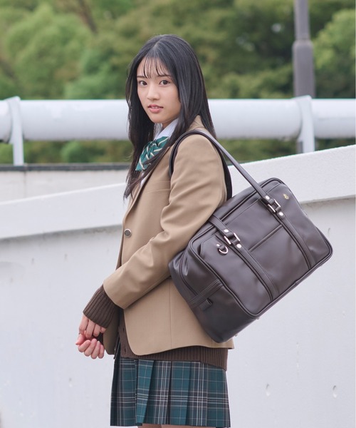 Jewelna Rose（ジュエルナローズ）の「【Jewelna Rose/ジュエルナローズ】 JBJ スクールバッグ 22L スクールボストン スクバ（ボストンバッグ・レディース・ブラウン/ブラウン系その他2/ブラウン系その他/ブラック・FREE）」の2枚目の写真