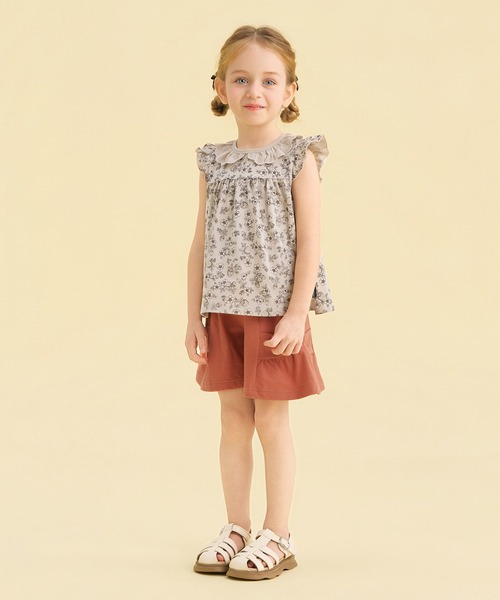 combimini(コンビミニ)の「ストレッチカノコキュロットパンツ(その他パンツ・キッズ・ダークオレンジ/スミクロ・80/90/100/110/120)」の9枚目の写真