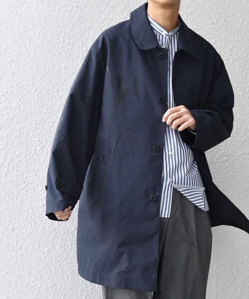 SHIPS any(シップス エニィ)の「〈撥水加工〉タスラン SOLOTEX(R) ステンカラー コート 26AW◆(ステンカラーコート・メンズ・ネイビー/ブラック/ブラウン・SMALL/MEDIUM/LARGE/X-LARGE)」の3枚目の写真
