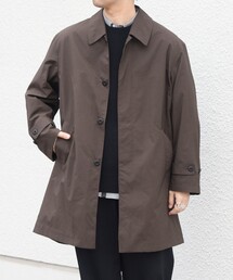 〈撥水加工〉タスラン SOLOTEX(R) ステンカラー コート 26AW◆