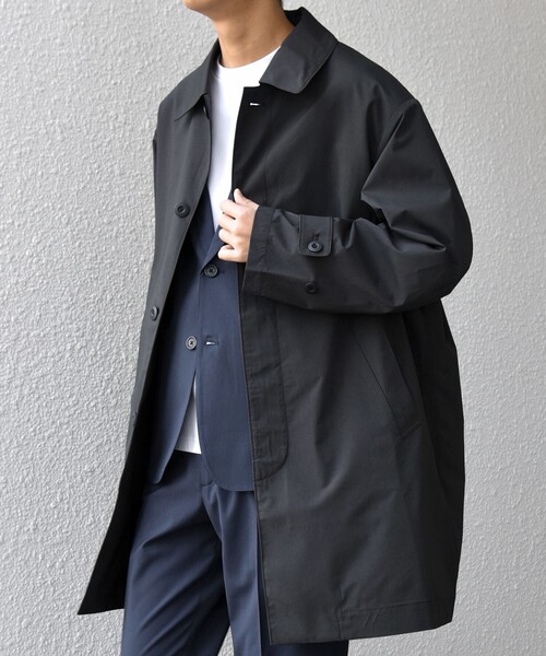 SHIPS any(シップス エニィ)の「〈撥水加工〉タスラン SOLOTEX(R) ステンカラー コート 26AW◆(ステンカラーコート・メンズ・ネイビー/ブラック/ブラウン・SMALL/MEDIUM/LARGE/X-LARGE)」の7枚目の写真