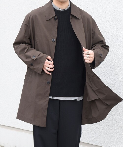 SHIPS any(シップス エニィ)の「〈撥水加工〉タスラン SOLOTEX(R) ステンカラー コート 26AW◆(ステンカラーコート・メンズ・ネイビー/ブラック/ブラウン・SMALL/MEDIUM/LARGE/X-LARGE)」の12枚目の写真