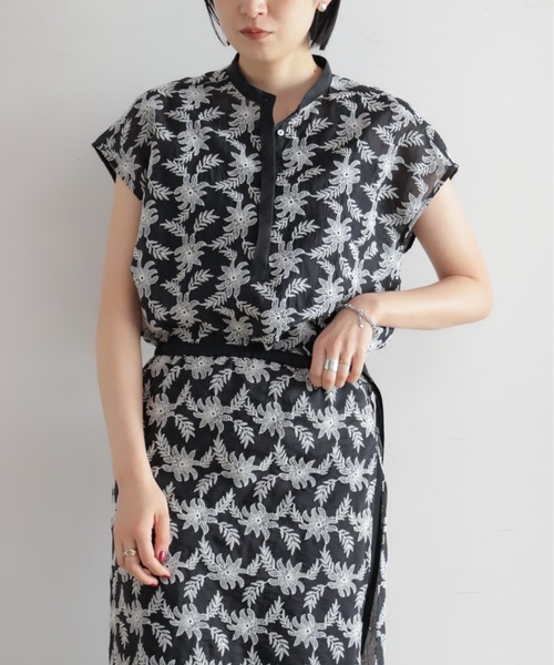 NOMBRE IMPAIR（ノンブルアンペール）の「【予約】モノトーンフラワー刺繍　フレンチブラウス（シャツ/ブラウス・レディース・ブラック・FREE）」の12枚目の写真