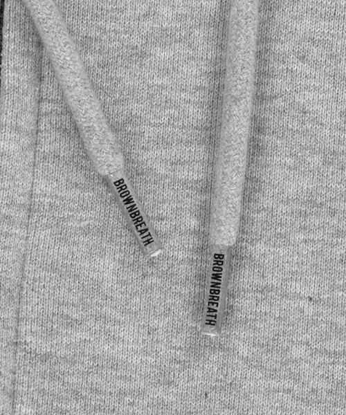 BROWNBREATH（ブラウンブレス）の「TAG HOOD ZIP UP - MELANGE GREY（パーカー・レディース・その他・LARGE/2XL/MEDIUM/SMALL/X-LARGE）」の7枚目の写真