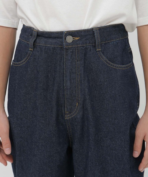 GLOBAL WORK（グローバルワーク）の「ワイドストレートデニム/AND YUA ANY/638780（デニムパンツ・キッズ・ネイビー/ブラック/サックスブルー・LARGE/MEDIUM/SMALL）」の20枚目の写真