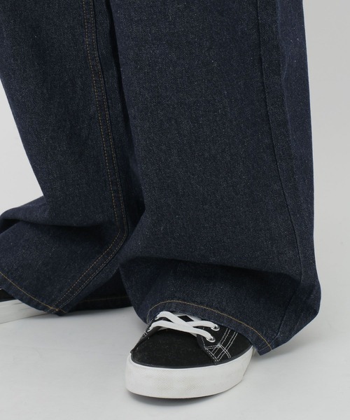 GLOBAL WORK（グローバルワーク）の「ワイドストレートデニム/AND YUA ANY/638780（デニムパンツ・キッズ・ネイビー/ブラック/サックスブルー・LARGE/MEDIUM/SMALL）」の22枚目の写真