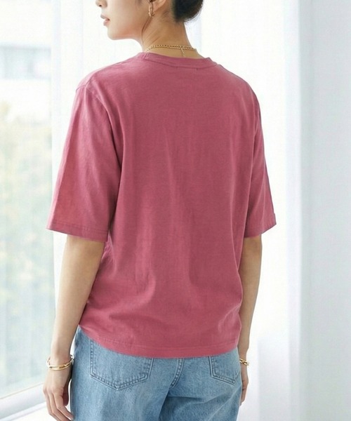 MULEXS(ミューレクス)の「【人気の!】スムースコットン100% ルーズフィットTシャツ / 無地 半袖 カットソー オーバーサイズ ベーシック(Tシャツ/カットソー・レディース・ブルー/チャコール/ピンク/ブラウン・M/L)」の13枚目の写真