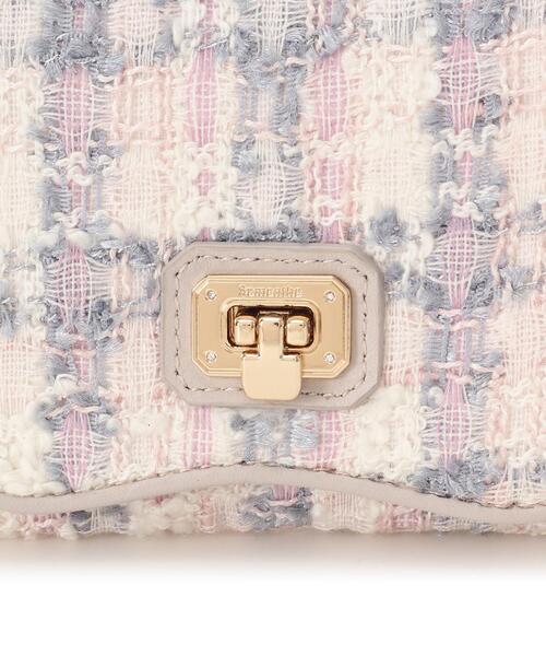 Samantha Thavasa(サマンサタバサ)の「オリジナル金具ツイード 折財布(財布・レディース・ピンク/ネイビー・FREE)」の8枚目の写真