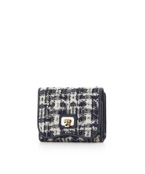 Samantha Thavasa(サマンサタバサ)の「オリジナル金具ツイード 折財布(財布・レディース・ピンク/ネイビー・FREE)」の9枚目の写真