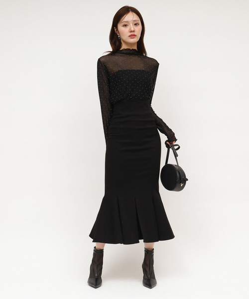 ROYAL PARTY(ロイヤルパーティー)の「キラキラシアートップス(Tシャツ/カットソー・レディース・オフホワイト/ブラック・FREE)」の9枚目の写真