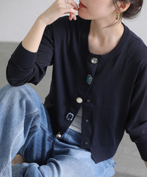 Torrazzo Donna（トラッゾドンナ）の「【洗える】TORRAZZO DONNA/トラッゾドンナ ビジューカーディガン（カーディガン/ボレロ）」