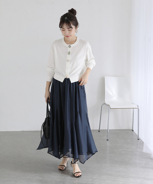 La TOTALITE（ラトータリテ）の「【洗える】TORRAZZO DONNA/トラッゾドンナ ビジューカーディガン（カーディガン/ボレロ・レディース・ピンク/グリーン/ホワイト/ネイビー・FREE）」の7枚目の写真