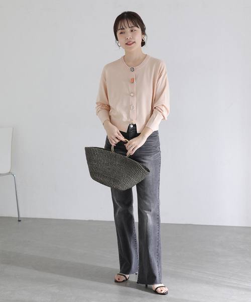 La TOTALITE（ラトータリテ）の「【洗える】TORRAZZO DONNA/トラッゾドンナ ビジューカーディガン（カーディガン/ボレロ・レディース・ピンク/グリーン/ホワイト/ネイビー・FREE）」の12枚目の写真