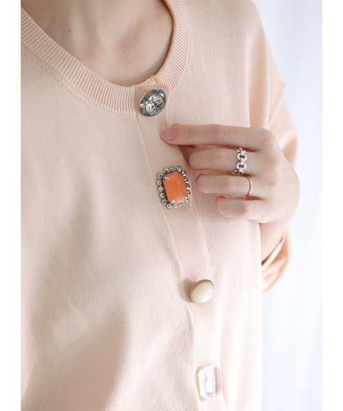 La TOTALITE（ラトータリテ）の「【洗える】TORRAZZO DONNA/トラッゾドンナ ビジューカーディガン（カーディガン/ボレロ・レディース・ピンク/グリーン/ホワイト/ネイビー・FREE）」の16枚目の写真