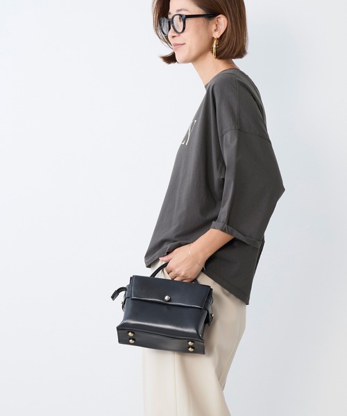 MICA&DEAL（マイカ＆ディール）の「【WEB限定カラーあり】"CHAILLY"ロゴ5分袖Tシャツ（Tシャツ/カットソー・レディース・ダークグレー/ベージュ/ネイビー/ライトピンク・FREE）」の18枚目の写真