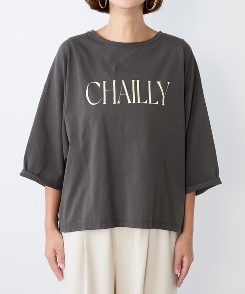 MICA&DEAL(マイカ&ディール)の「【WEB限定カラーあり】"CHAILLY"ロゴ5分袖Tシャツ(Tシャツ/カットソー・レディース・ダークグレー/ベージュ/ネイビー/ライトピンク・FREE)」の22枚目の写真