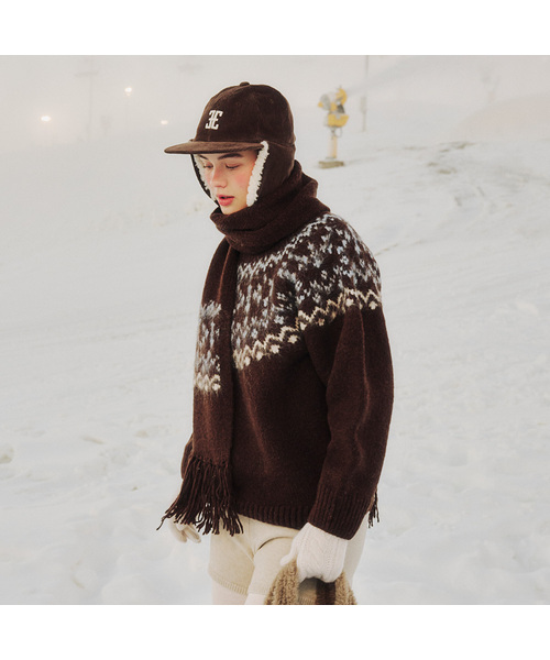 NOEL COWICHAN KNIT MUFFLER SET [2COLOR]