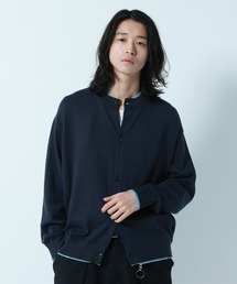RAGEBLUE(���C�W�u���[)��Double Collar Layered Knit Cardigan/�J���[���C���[�N���[�J�[�f�B�K��(�j�b�g/�Z�[�^�[)