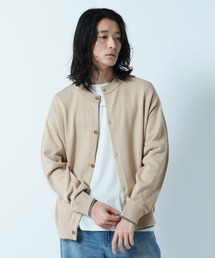 Double Collar Layered Knit Cardigan/カラーレイヤークルーカーディガン