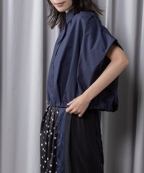 MARECHAL TERRE(マルシャルテル)の「ワイドタックシャツ(シャツ/ブラウス・レディース・オフホワイト/ストライプ/ラベンダー/ネイビー・MEDIUM)」の22枚目の写真